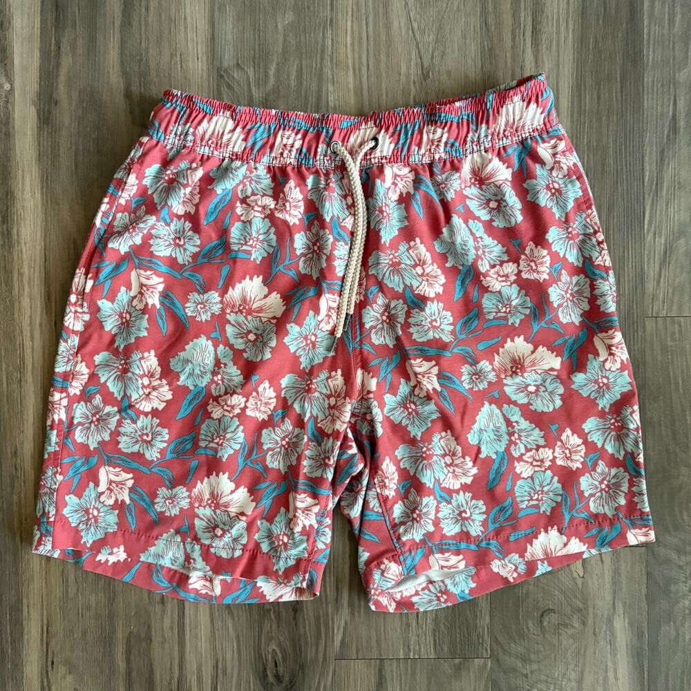 Faherty Swim Trunks Men's Size L Hawaiian Floral Board Shorts